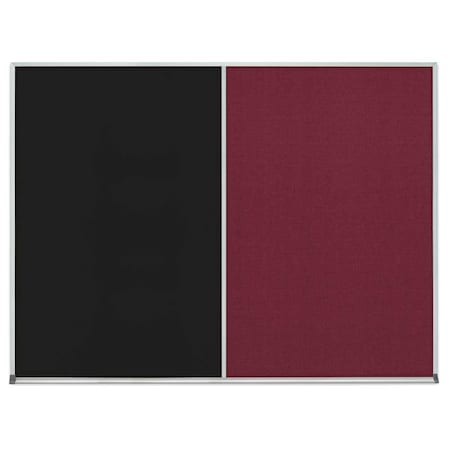 United Visual Products Single Door Radius Corkboard, 24"x36", Bla, UV7001RC-BLACK-CLOUD UV7001RC-BLACK-CLOUD